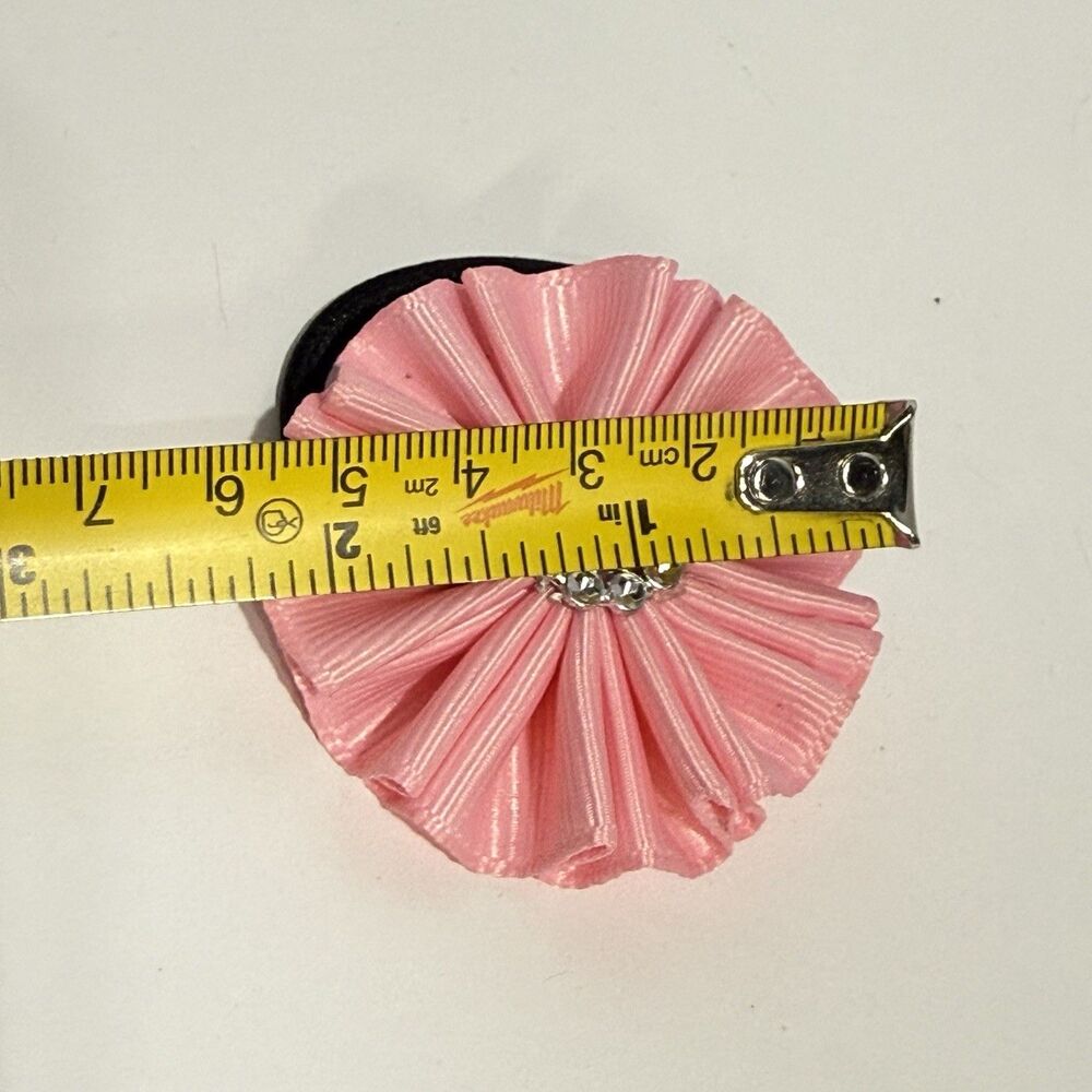 Hair Bow Set 2 Ponytail For Girls Pink 2 Inch New - Picture 5 of 12